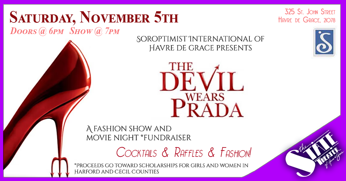 Verlenen Archeologisch vijver The Devil Wears Prada Fashion Show & Movie Night - Fundraiser for  Soroptimist Int'l of HdG | Havre De Grace MD Events