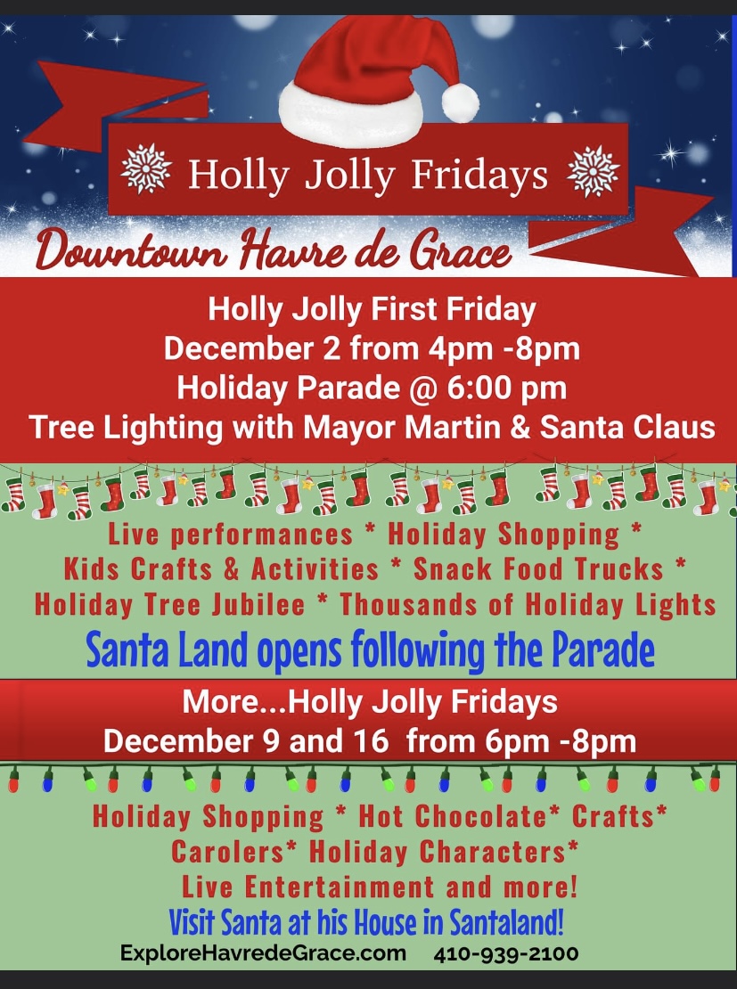 Holly Jolly First Friday, Parade and Tree Lighting | Havre De Grace MD ...